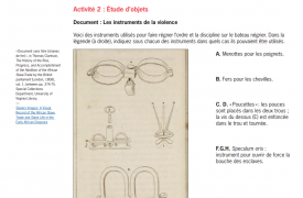 Extrait activités élèves archéologie de l'esclavage colonial