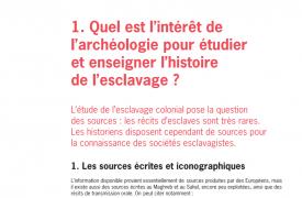 Première partie repères scientifiques archéologie de l'esclavage